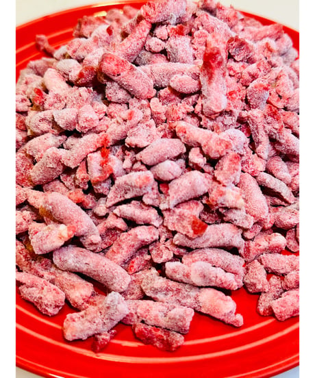 伝説の日本馬肉パラパラ肉🐴500g🐶😃高級かたまり部位のみでお作り致しました🥩切り落としの肉を使っていません🌸簡単にあげれて美味しそ〜🥰みんな大好き毎日のごはんが楽しみです🐶👩🎉