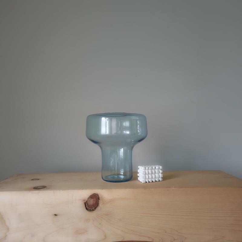 Birbira × qualia glassworks / 凸shape glass vase