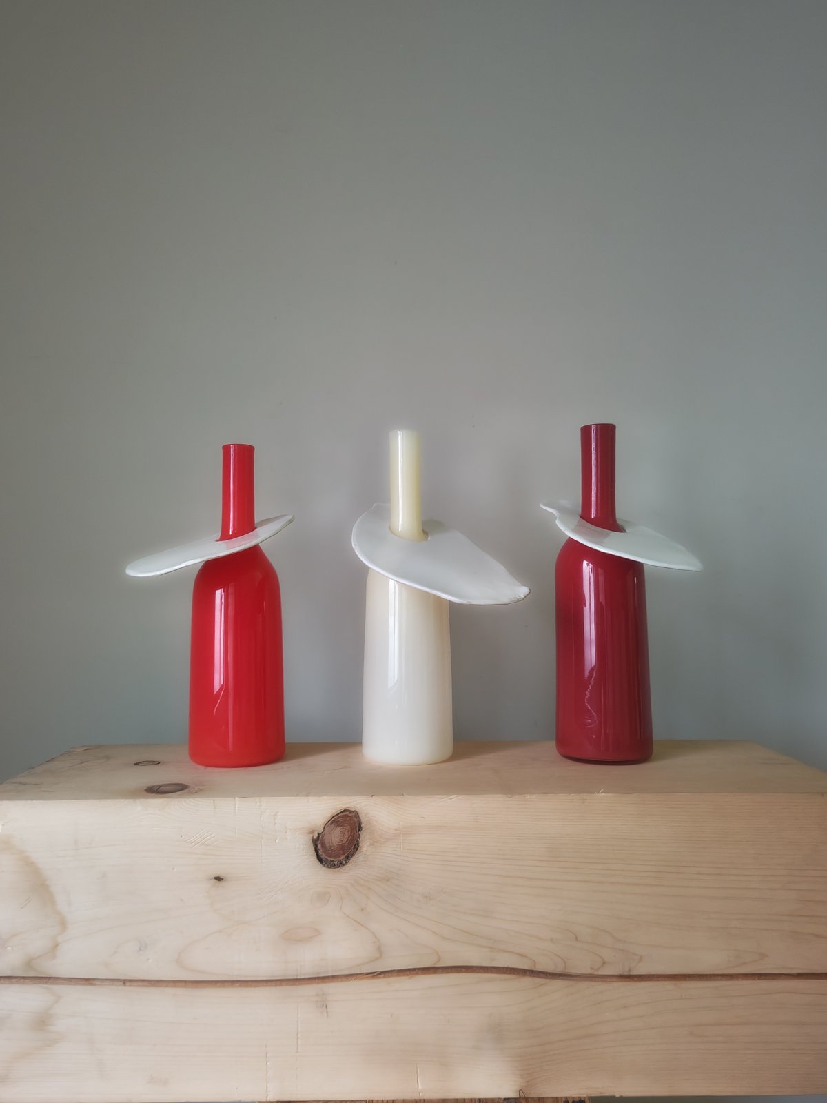 Birbira×qualia glassworks / Bottle vase with ce