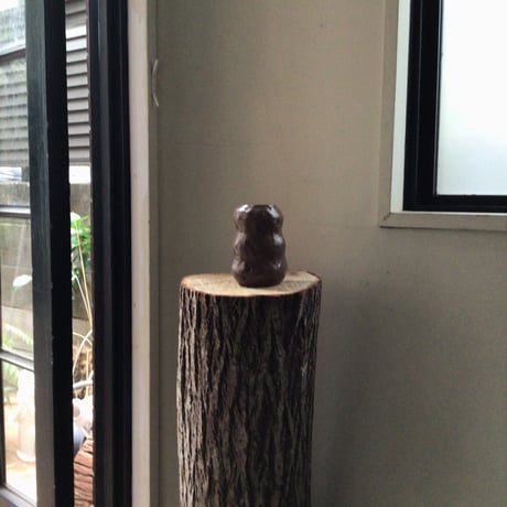 SAWA ISSHIKI / FLOWER VASE : chocochip BROWN 3waves