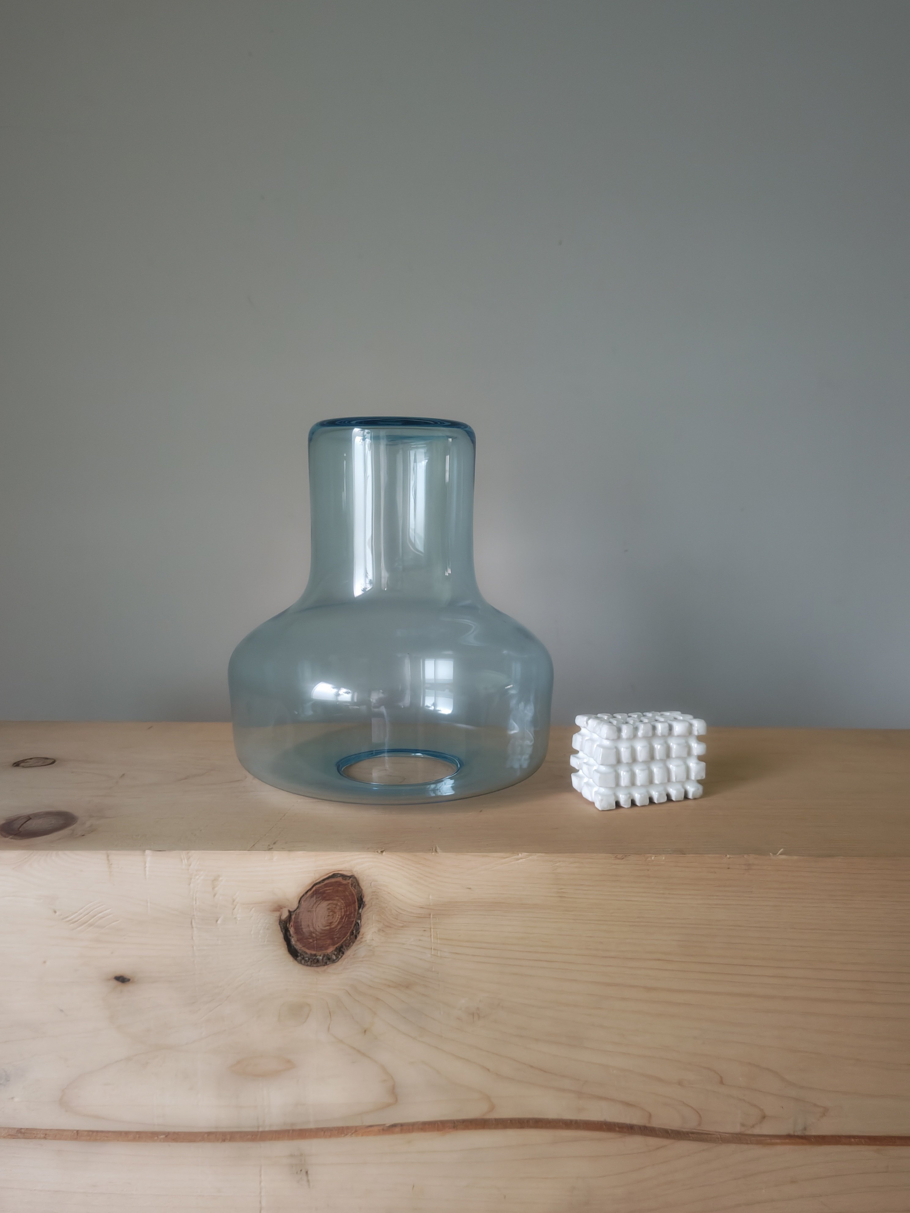 Birbira × qualia glassworks / 凸shape glass vase