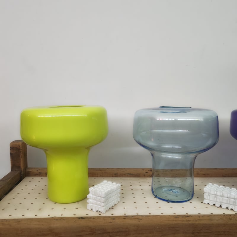 Birbira × qualia glassworks / 凸shape glass vase