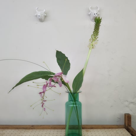 qualia glassworks / Cylinder vase / Green