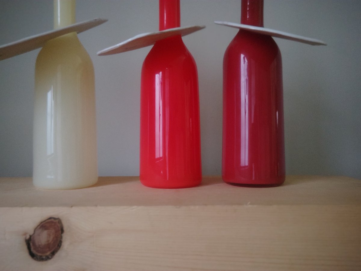 Birbira×qualia glassworks / Bottle vase with ce