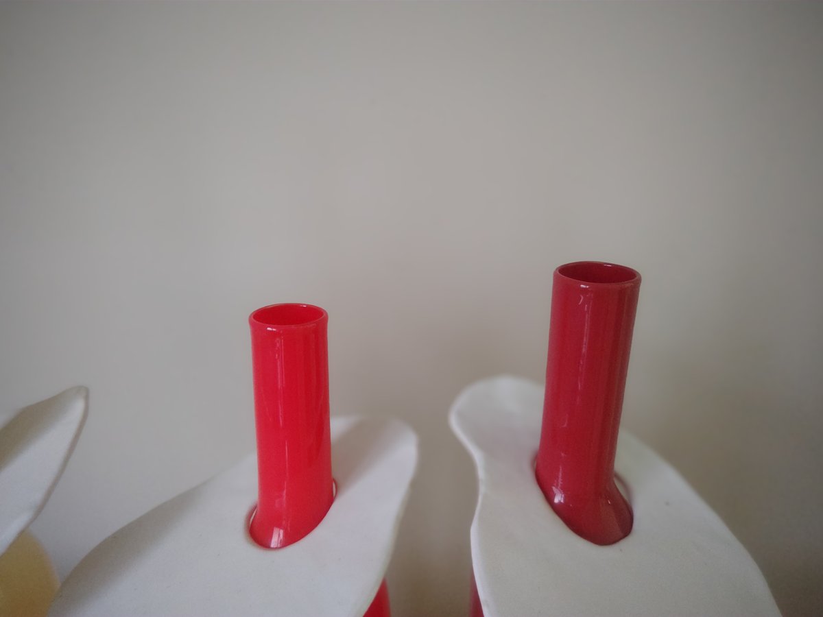 Birbira×qualia glassworks / Bottle vase with ce