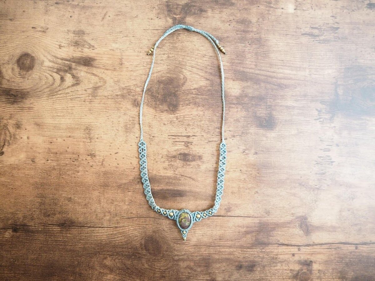 Jasper】Makrame Necklace | shanti Jasper】Makrame Necklace | shanti