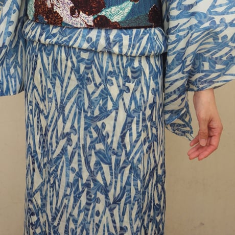 夏きもの「水の森／ブルー」