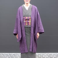 薄羽織「タックプリーツ」ムラサキ(紋なし）