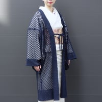 薄羽織「小花レース／紺」