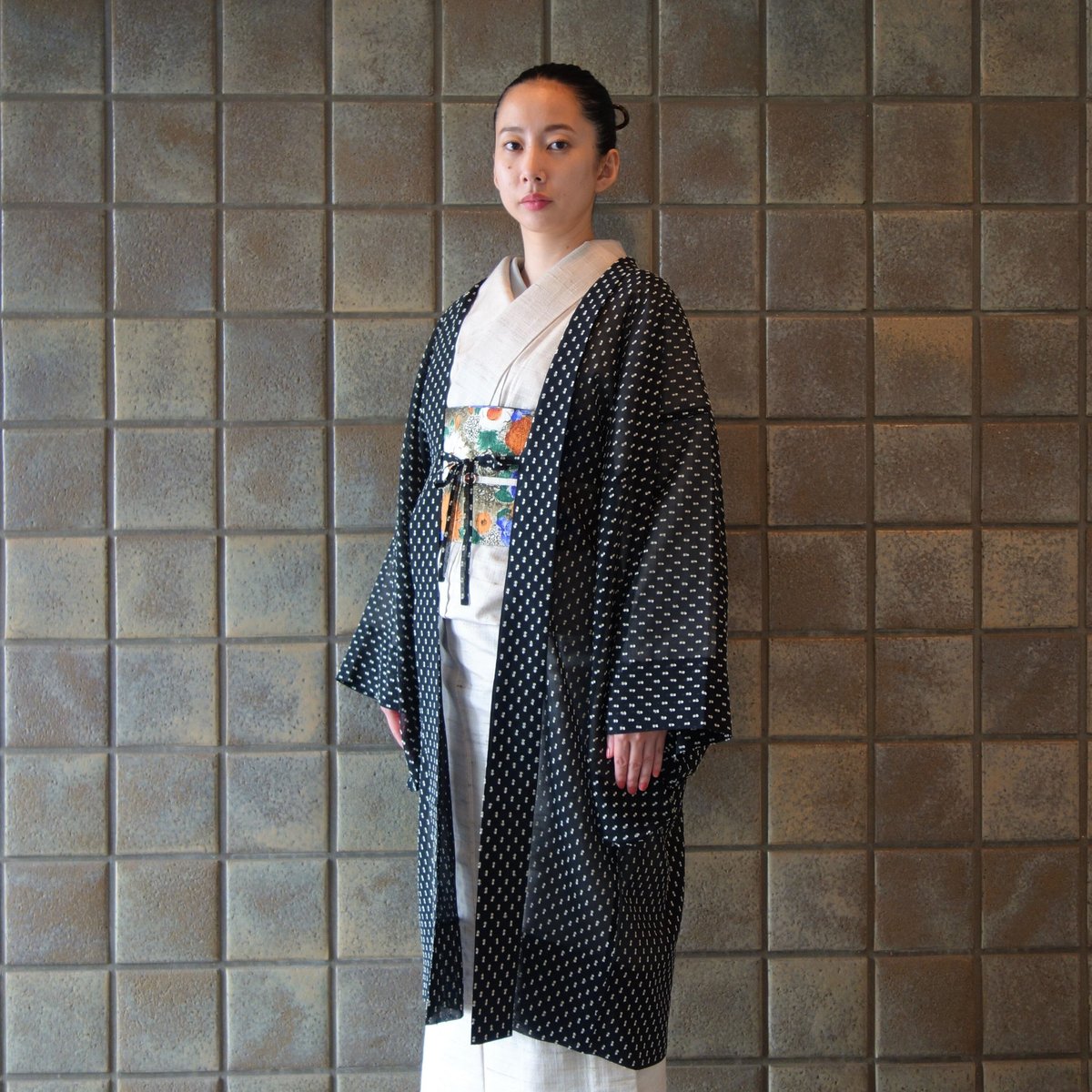 薄羽織「シフォンドット／クロ」 | 着物ショップKosode
