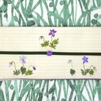 半巾帯「スミレ刺繍」