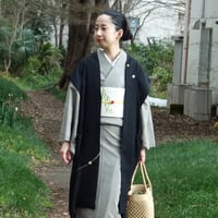 薄羽織「シフォンドット／カーキ」 | 着物ショップKosode