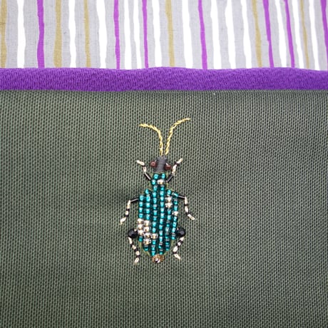 名古屋帯「虫刺繍」