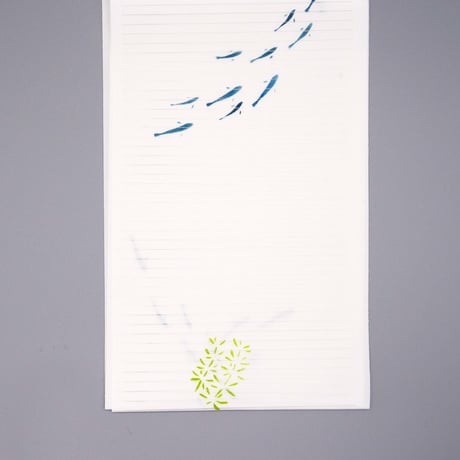 夏半衿「メダカ」／型染