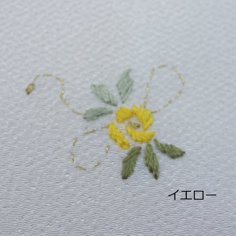 刺繍半衿「バラ」