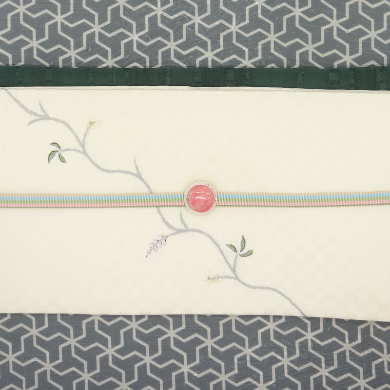 名古屋帯「白地市松／稲穂」 | 着物ショップKosode