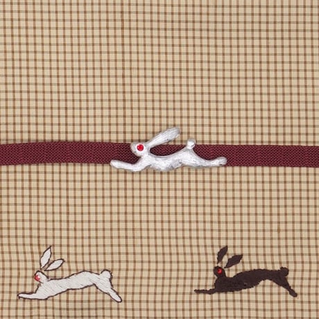 名古屋帯「うさぎ刺繍」
