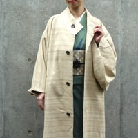 シルクツィード／スタンドカラーコート