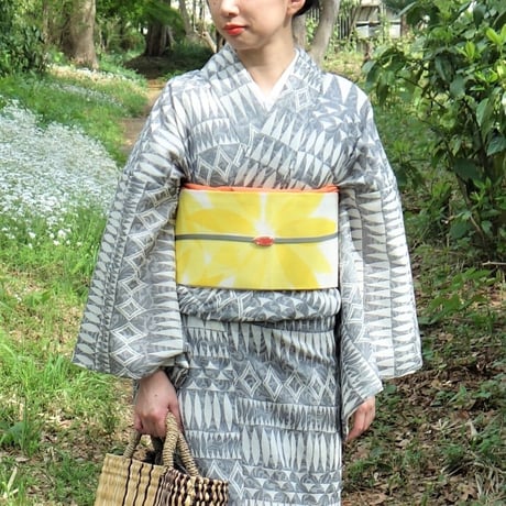 夏きもの「ジグザグ」