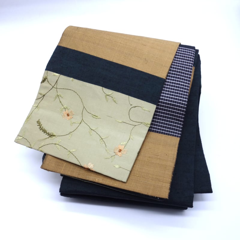 半巾帯「草色刺繍／ハギ」 | 着物ショップKosode