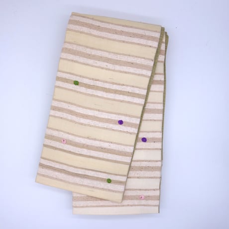 半巾帯「生成ドット刺繍」