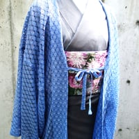 薄羽織「小花レース／ブルー」