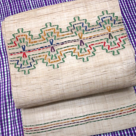 夏なごや帯「スエーデン刺繍」