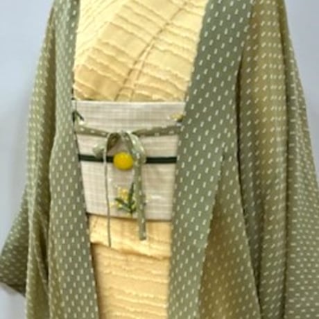 半巾帯「ミモザ刺繡」