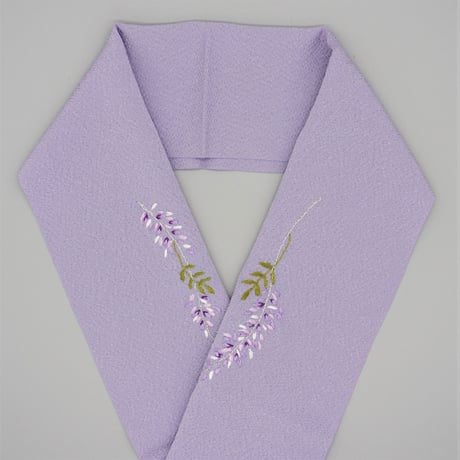 刺繍半衿「藤の花」