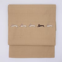 名古屋帯「うさぎ刺繍」