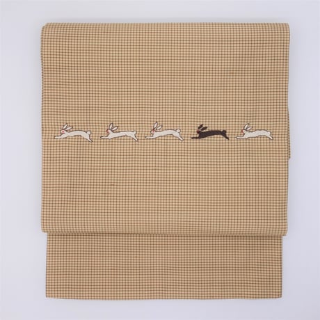 名古屋帯「うさぎ刺繍」