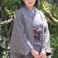 薄羽織「オパールフラワー／グレー」