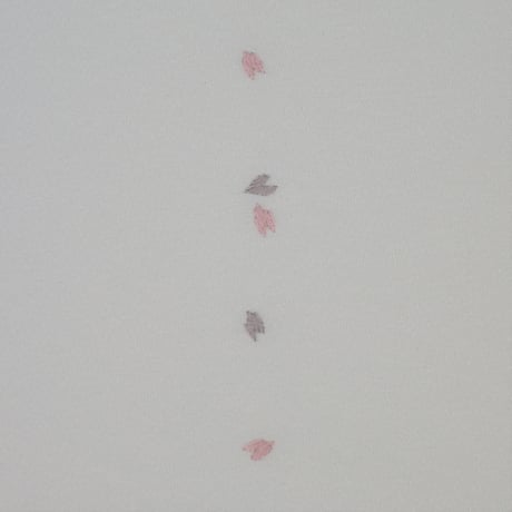 刺繡半衿「桜はなびら」