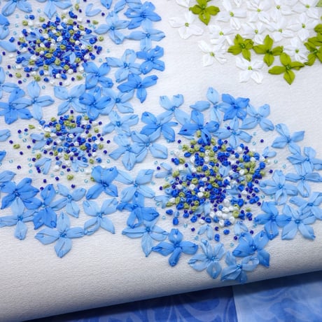 夏なごや帯「紫陽花／花火」
