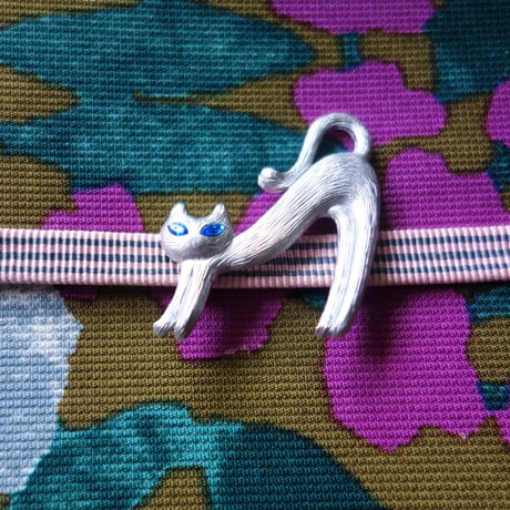 帯留「猫」