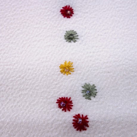 刺繍半衿「小花」