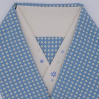 刺繍半衿「雪の結晶」