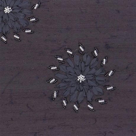 名古屋帯「黒地黒花刺繍」