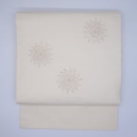 名古屋帯「白地白花刺繍」