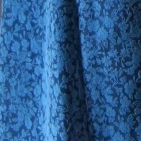 変り羽織(単衣）「ビロードフラワー／ブルー」