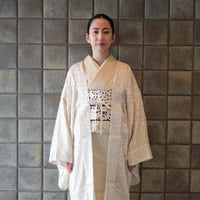 薄羽織「オパールフラワー／アイボリー」