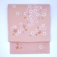 名古屋帯「桜刺しゅう」