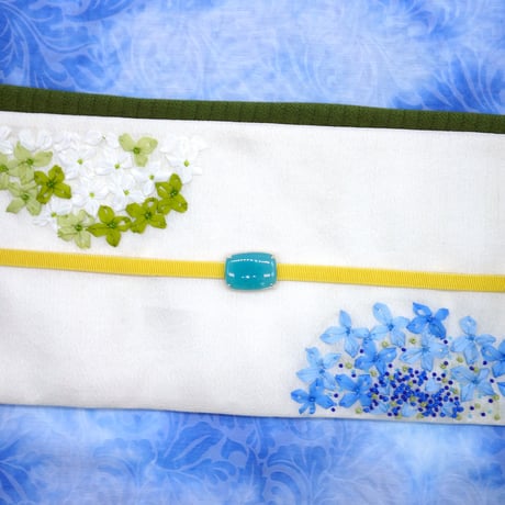 夏なごや帯「紫陽花／花火」
