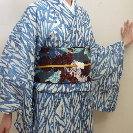 夏きもの「水の森／ブルー」