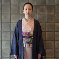 薄羽織「ミジンドット／紺」