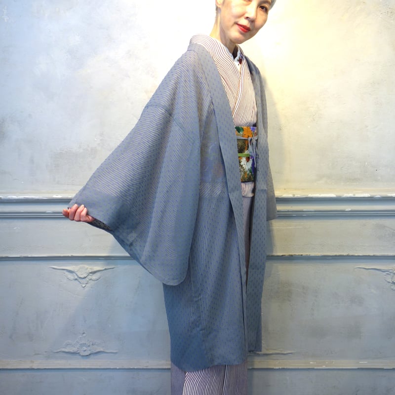 薄羽織「シフォンドット／灰紫」 | 着物ショップKosode