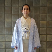 薄羽織「市松／パープル」