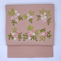 名古屋帯「バラ刺繡」