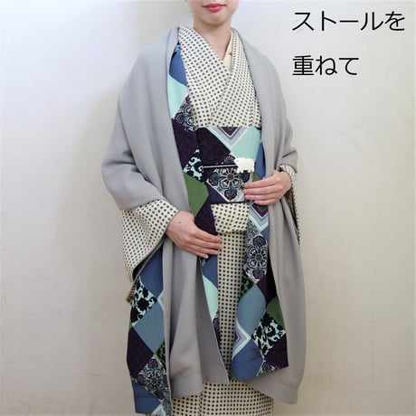 袖なし羽織「シャギージャガード／ベージュ」