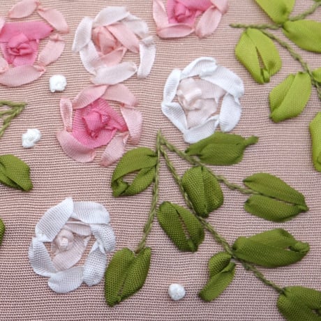 名古屋帯「バラ刺繡」